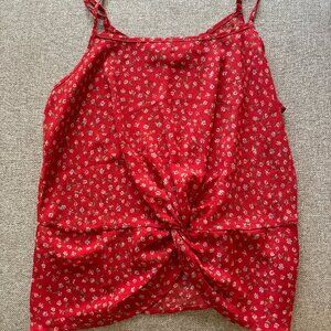 Hippie Rose Womens Camisole Tank Blouse Floral Print Medium